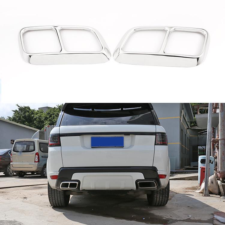 Нержавеющая сталь автомобиля хвост горло рамка украшения крышка выхлопной трубы для Land Rover Range Rover Sport