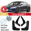 Для Tesla Model S 2018 2019 2020 2022 2023 2024 Брызговики Передние Задние Крылья Брызговики Аксессуары для Автомобиля