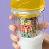 Portable Cereal Cup Dual Compartment Leak-Proof Container for Milk Cereal BPA-Free Plastic To-Go Breakfast Cup for Commuters Students