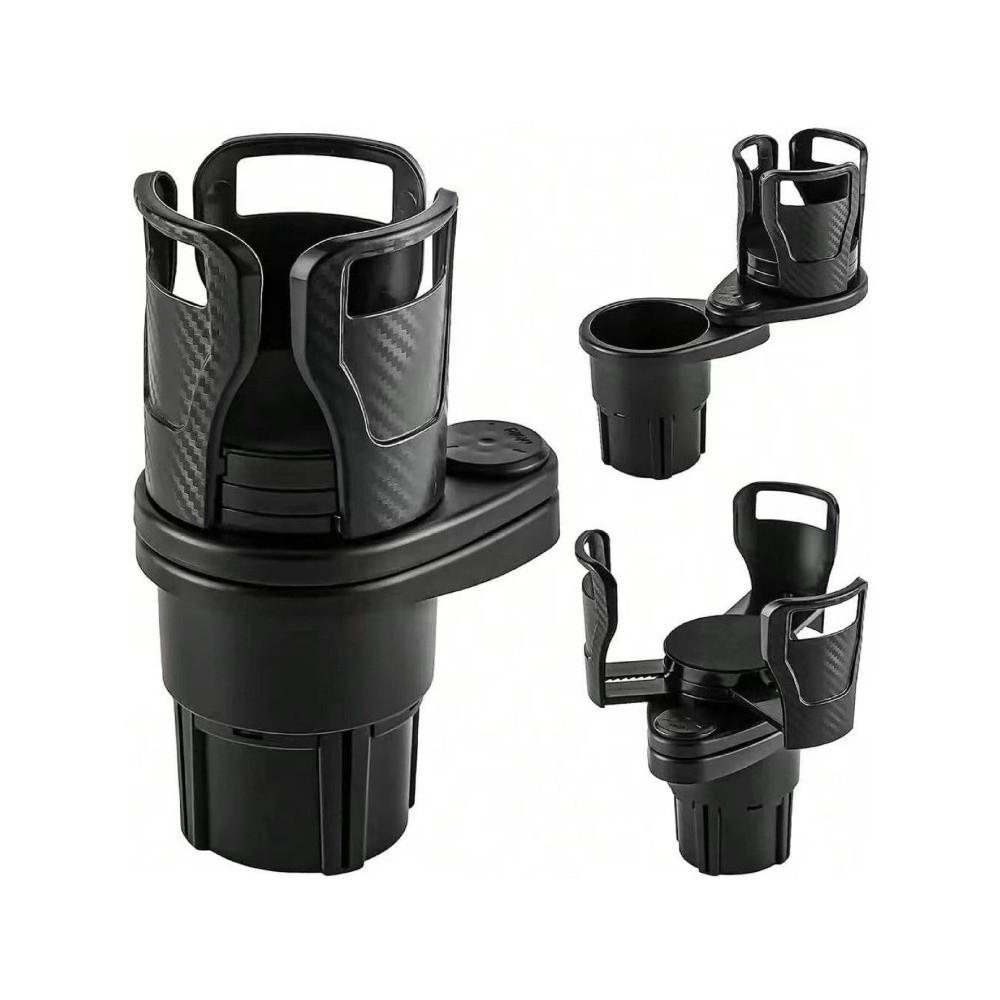Carbon Fiber Patterned Multi-functional Cup Holder 360 Degree Rotating Cup Holder Beverage Holder