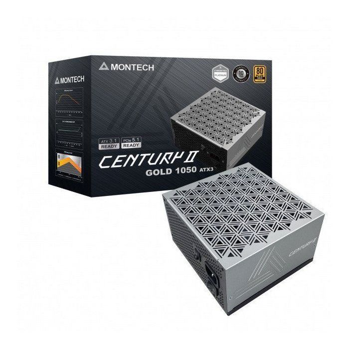 Bloc D'alimentation Interne Montech Century II 80 PLUS Gold Netzteil, Complet, ATX 3.1, PCIe 5.1 - 1.050 Watt