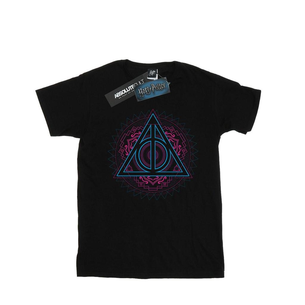 Harry Potter Mens Neon Deathly Hallows T-Shirt
