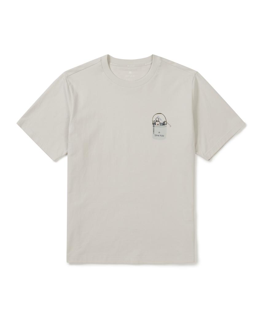 SNOWPEAK APPAREL Хлопковая футболка с коротким рукавом и графическим принтом Botanic (S26Mufts60) Светло-бежевый