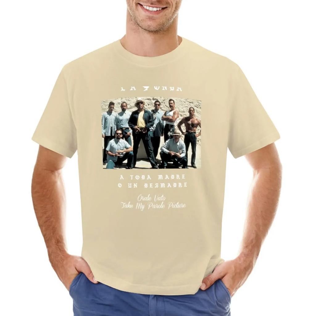 La Onda Кровь за кровь ограниченное издание Vatos Locos редкая коллекция Футболка аниме черные мужские высокие футболки