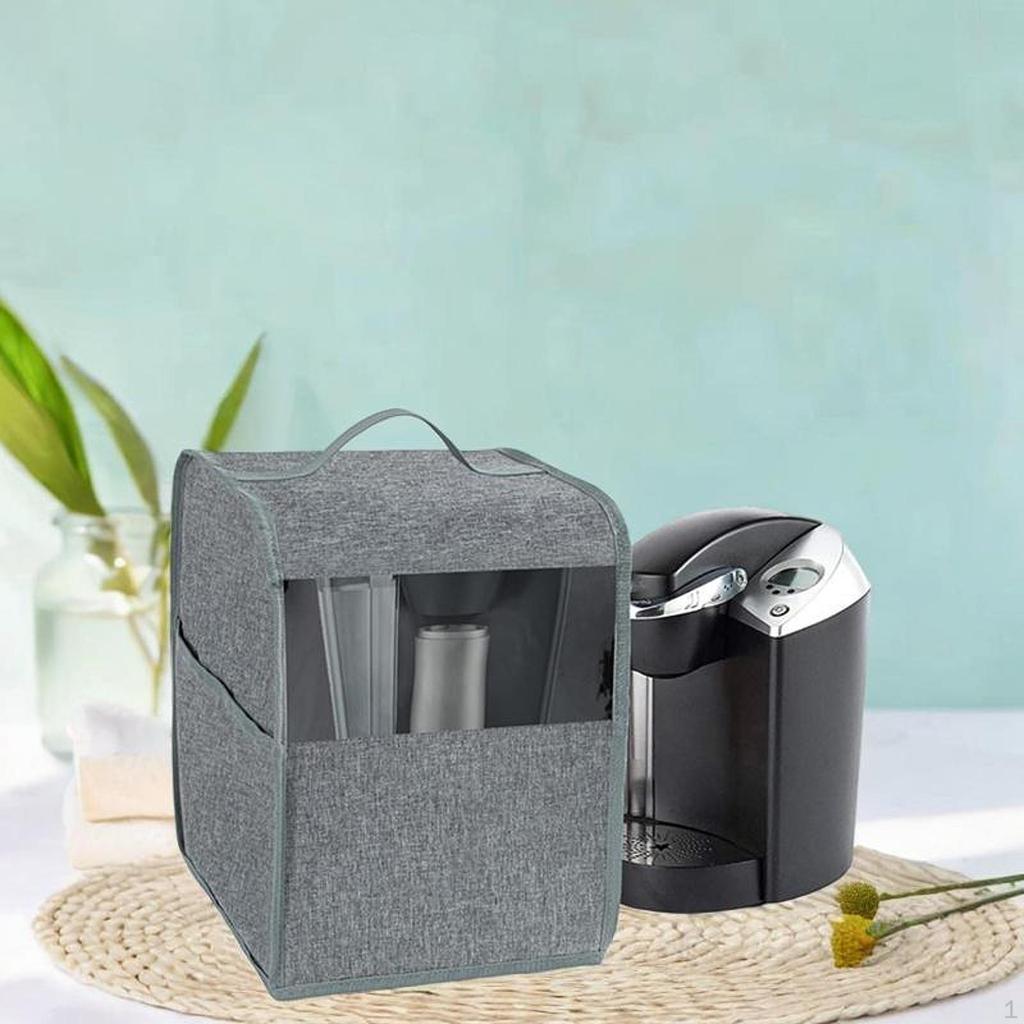 Чехол для кофеварки с карманом и верхней ручкой, прочный защитный чехол с прозрачным окном, кофе