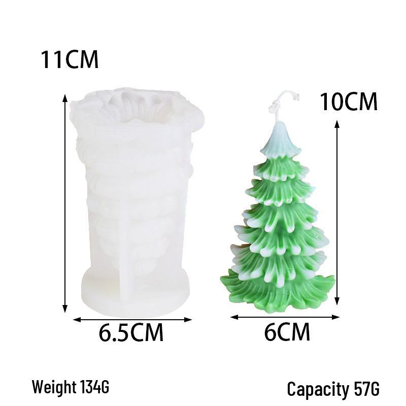 Форма для рождественской свечи: Санта, кедр, снеговик