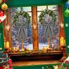 2 Pack Wreath Sash for Front Door Boxwood Wreath Sash Garland Front Door Porch Decor(White and Black Plaid)
