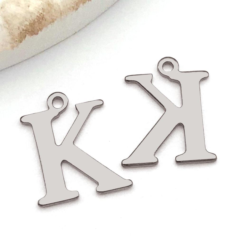 Подвески с буквами алфавита из нержавеющей стали, ювелирные аксессуары для самостоятельного изготовления ожерелий, браслетов и серег