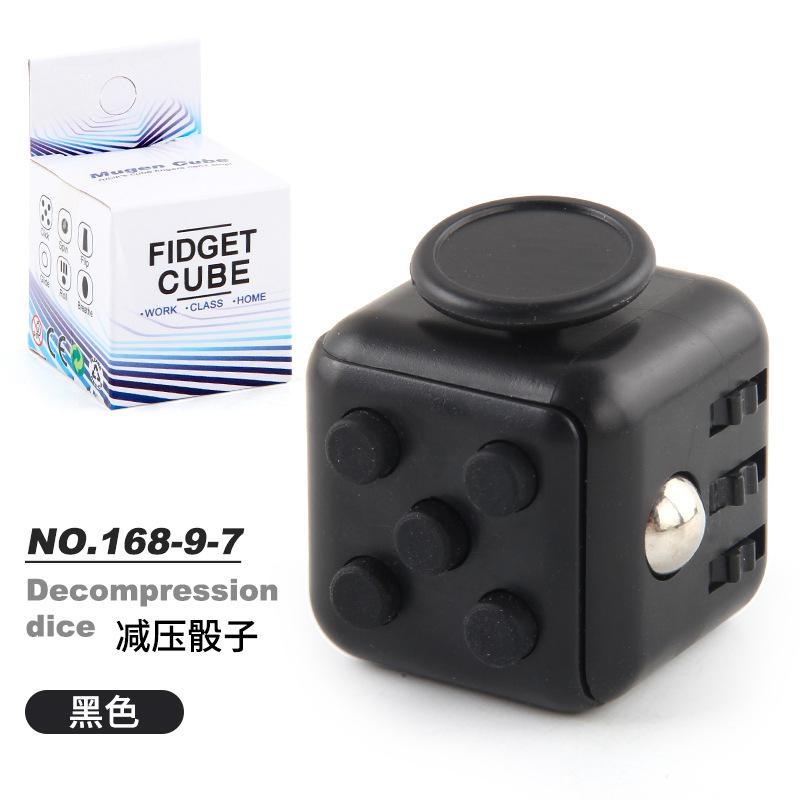 Fashion Decompression Dice Autism Adhd Anxiety Relieve Toy Adult Kids Fingertip Press Button Toys Rainbow Dice Antistress Cube