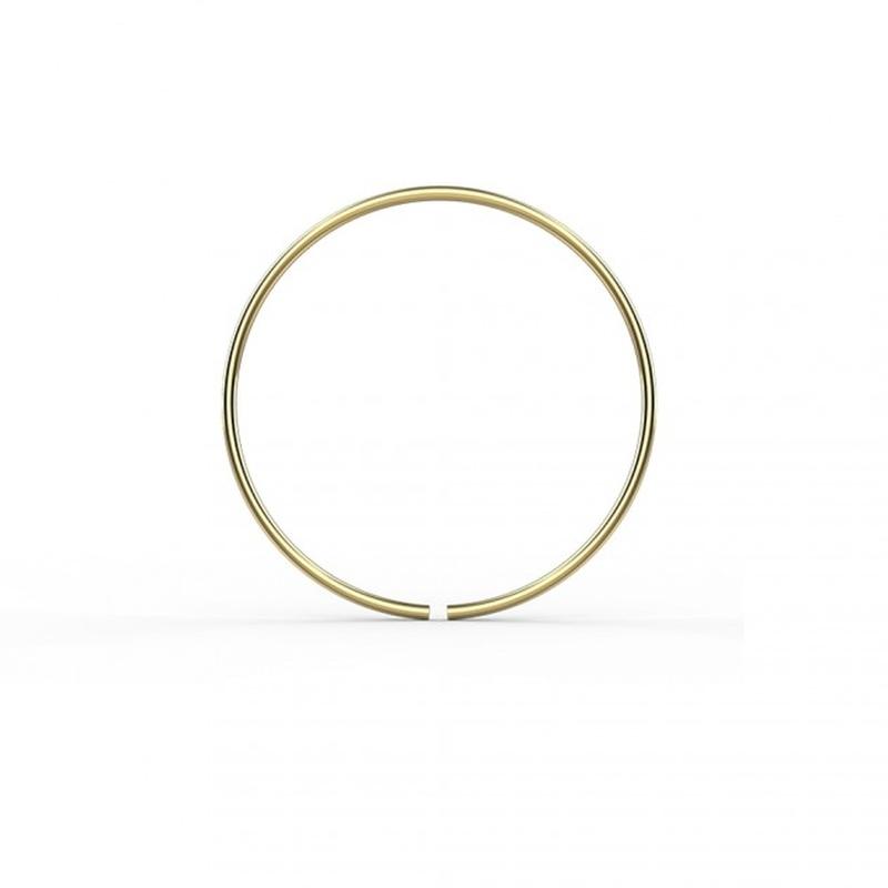 KODY PIERCING 10K Gold Piercing Jewellery Nose and Tragus Hoop Ring Seamless 8mm - Quality Piercing