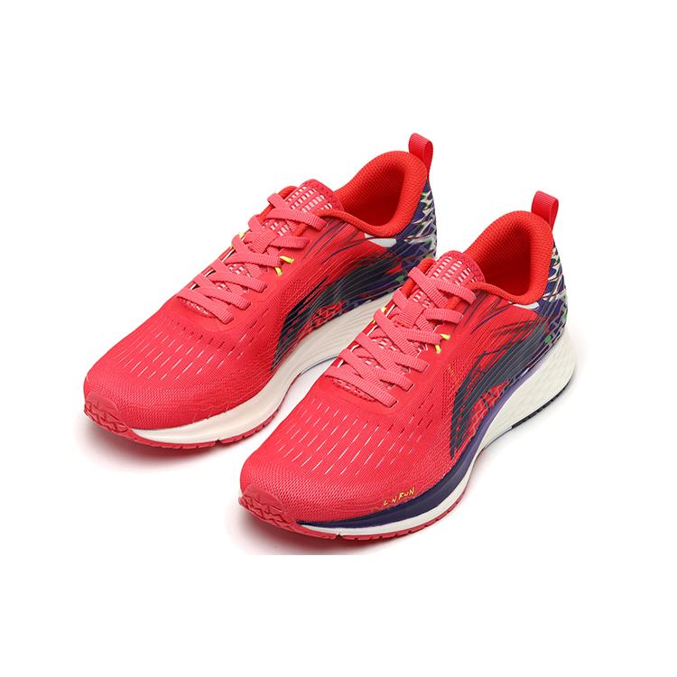 Li Ning Red Hare 4 Низкие Беговые Кроссовки Женские Каменно-Красные Легкие Профессиональные Гонночные ARBP046-3