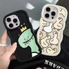 Мультяшный Динозавр Гусь Мягкий Чехол для Телефона для iPhone 13 17 Air 14 12 8 XR 15 Plus 11 16 Pro Max