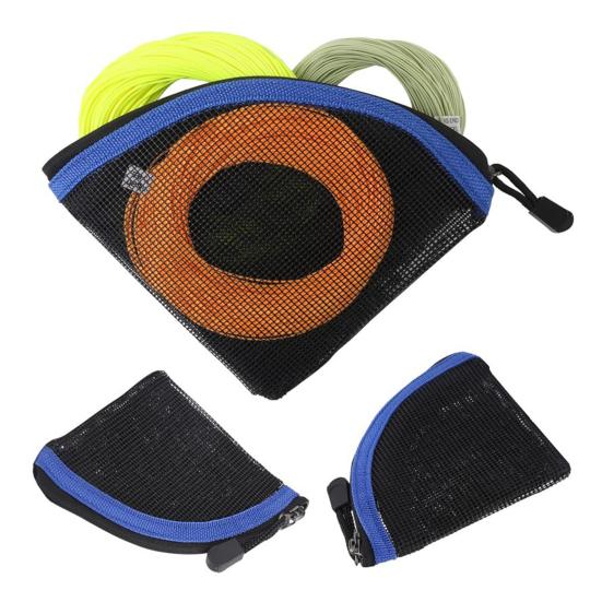 Fly Fishing Leader Fishing Leader Pocket Wallet Black Mesh Fly Tippet Line Storage Bag