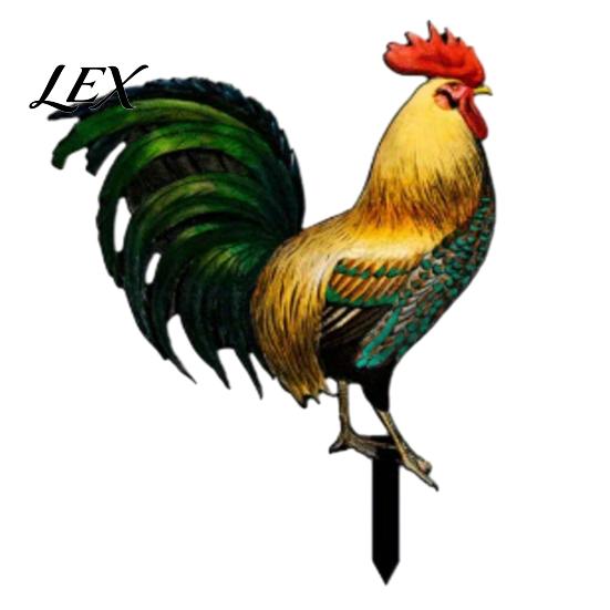 Stake Realistic Acrylic Animal Yard Stake, 2D Flat Chicken Goose Bird Garden Bunny Sign for Pathway, Patio, Lawn Outdoor Decor Decorative