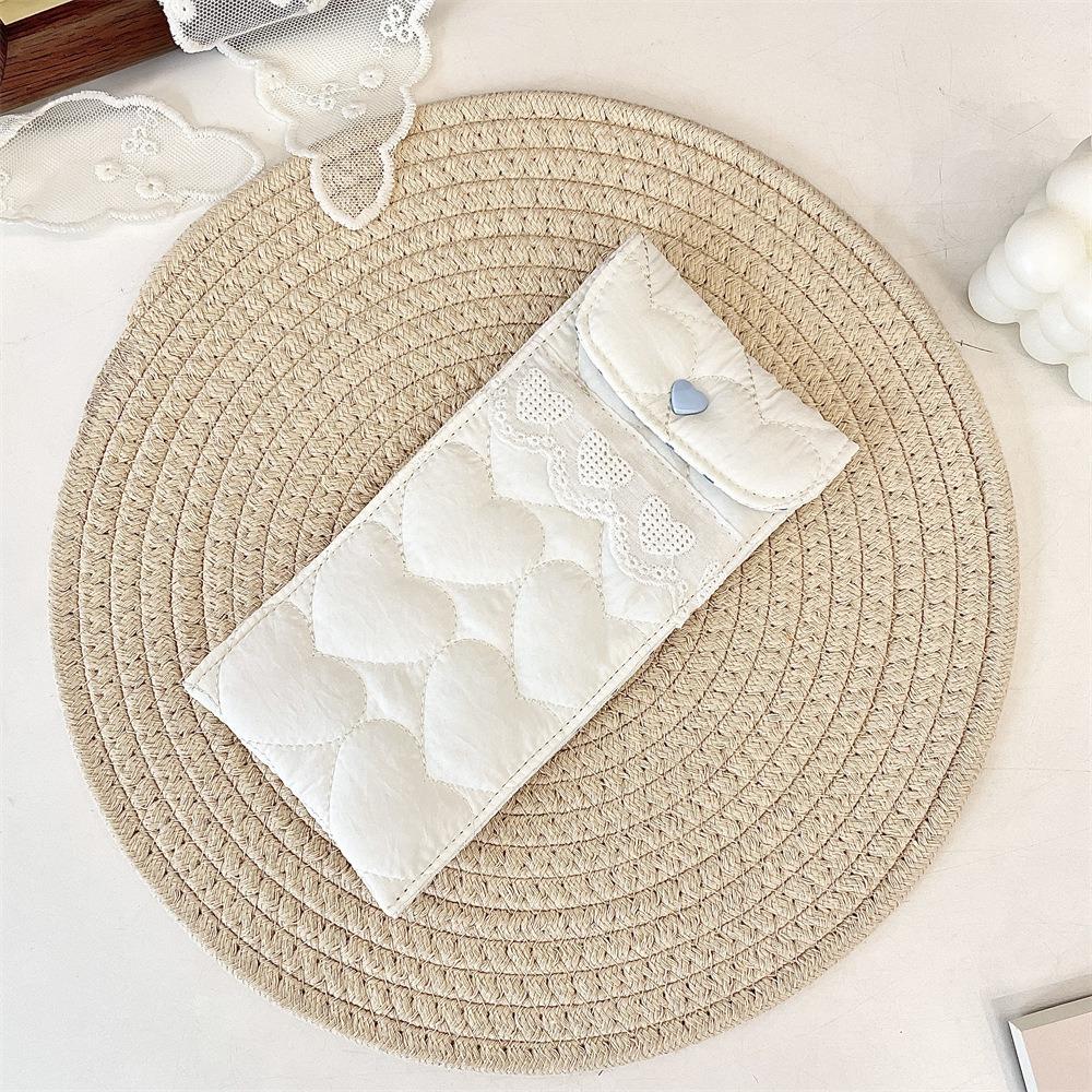 Sweet Lovely Eyeglasses Case Korean Style Cute Pencil Case Cotton Glasses Storage Bag Student