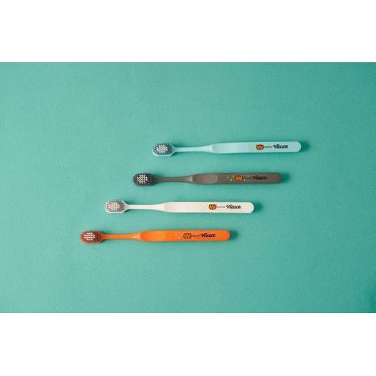 VUSSEN Plain Tiger Double Wide Toothbrush (Orange)