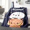 Customiz Name Personality Bubu Dudu (3) Blanket Soft &Warm Sofa Office Bed Travel Lunch Break Blanket, Gift Suitable for All Seasons