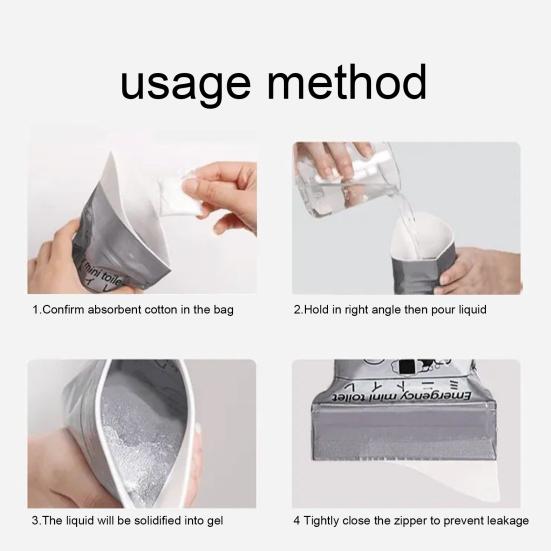 700 мл Пакет для рвоты Одноразовый Эргономика Быстрое затвердевание Морская болезнь Влагопоглощение Автомобильный аварийный пакет для мочи Дорожное использование