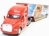 Kinsmart Kenworth T700 Container Trailer Truck 1/68 Scale Diecast Pullback Diecast Model Car (Red)