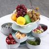 2-layer Snack Tray with Phone Holder Jewelry Organizer Creative Rotating Petal Candy Box  Entertain