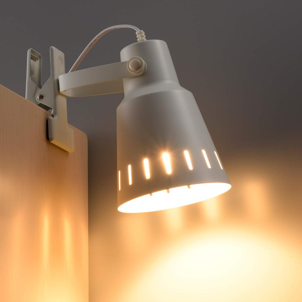 Clip Light E26 White OHM Ohm Electric LTC-N126AW-W 06-0833