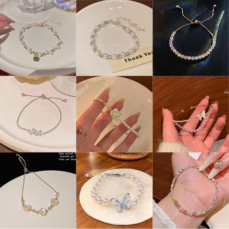 Popular ultra-shiny zircon bracelet for women, versatile and high-end, new Chinese style vintage butterfly jewelry