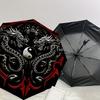 1PC Dragon Yin Yang Automatic Open/Close Umbrella with Windproof, 8-Rib Sturdy Canopy, Durable Ribs, Fashionable Design, Outdoor Accessory, Fun Prin,