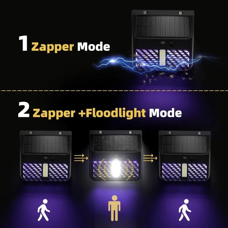 Светодиодная солнечная лампа от комаров, уличная водонепроницаемая лампа высокого напряжения на солнечной энергии, садовая лампа для защиты балкона, репеллент для борьбы с вредителями