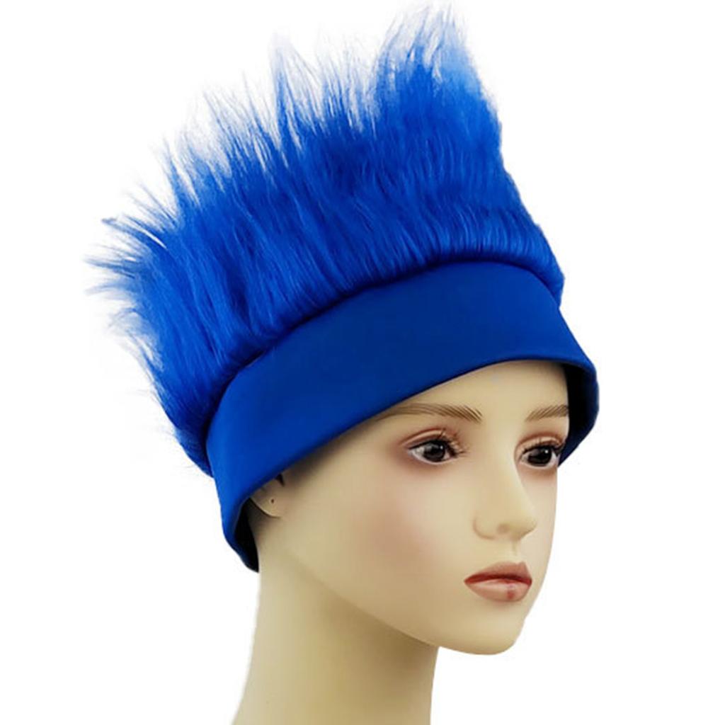 Brazilian Soccer Fan Wig Wild Football Match Headgear Cheer Costume Hat for Sports Events Carnivals and Supporters