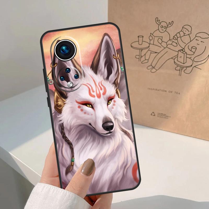 Китсунэ Лиса Японское Искусство Чехол Для Honor Magic 8 Pro 5 6 7 Lite Honor 400 200 Pro X9c X9b X9a X8a X8b 50 70 90 Чехол