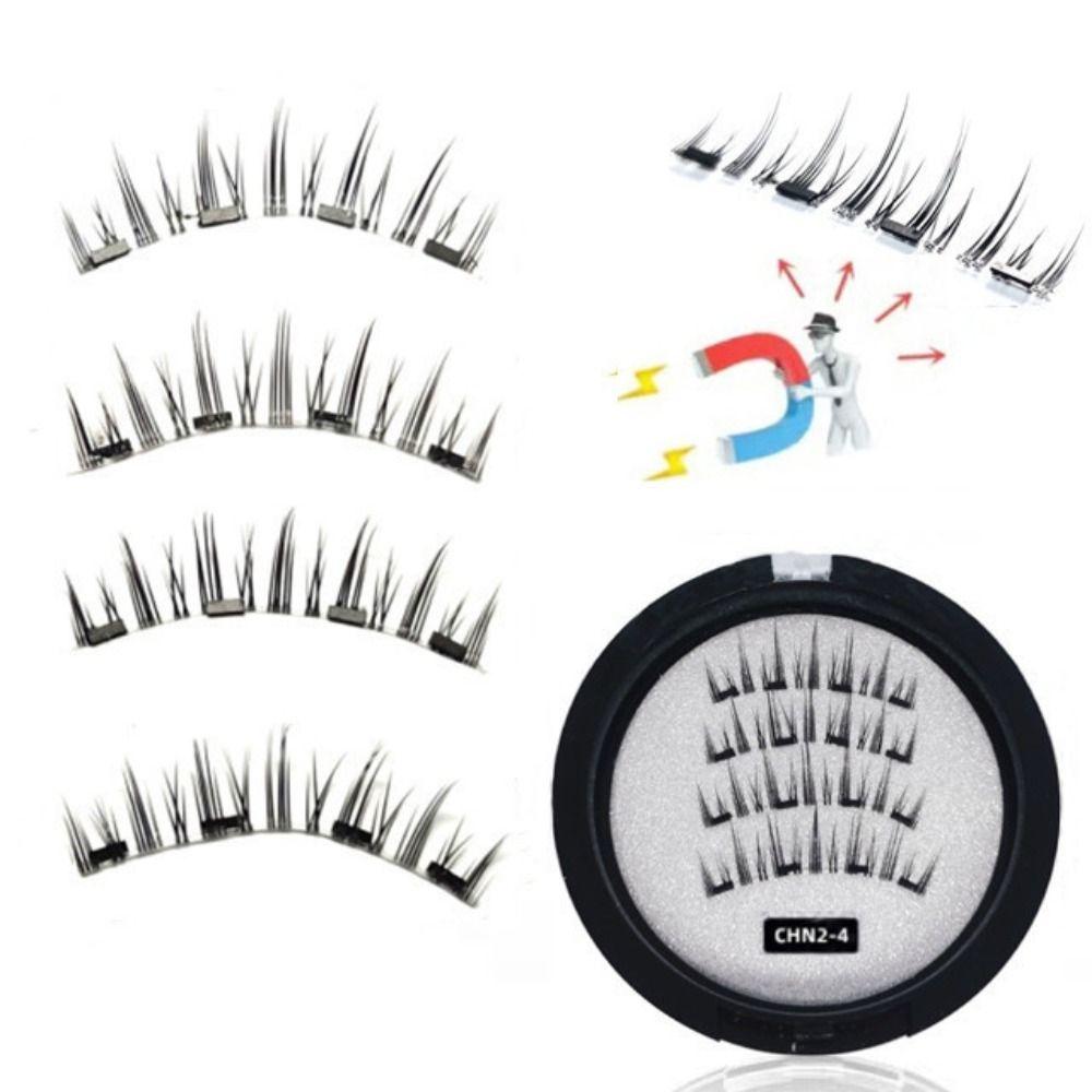 Накладные ресницы с полосками, накладные ресницы, накладные ресницы без клея, магнитные ресницы с аппликатором/зажимом