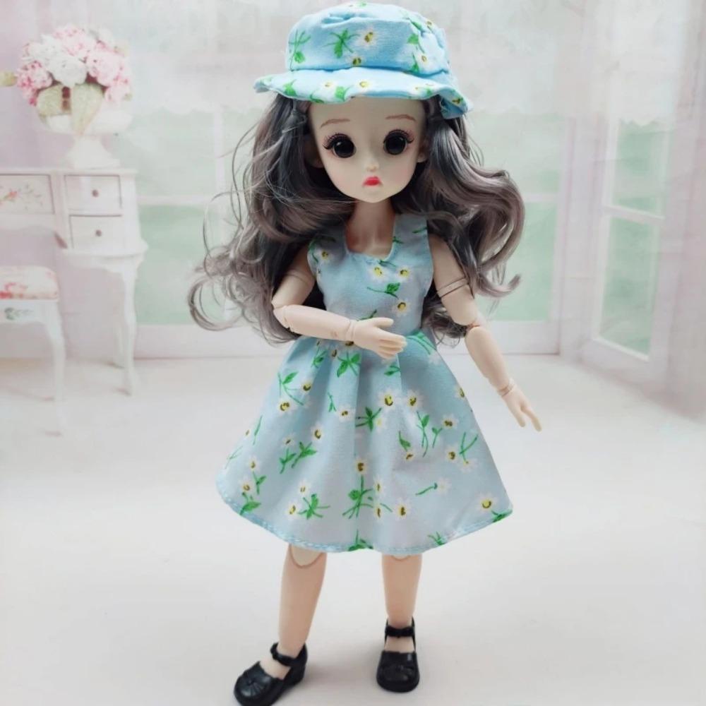 Одежда для куклы BJD 1/6 Милое платье Юбка Головной убор 30 см Кукла-принцесса Повседневный костюм Наряд Аксессуары для куклы Игрушка для DIY для девочки Подарки