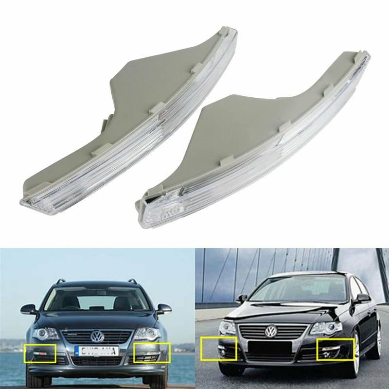 2 шт. автомобильные аксессуары передний бампер поворотник корпус авто фары оболочка без лампочки подходит для Volkswagen Passat 3C B6 2005-2010