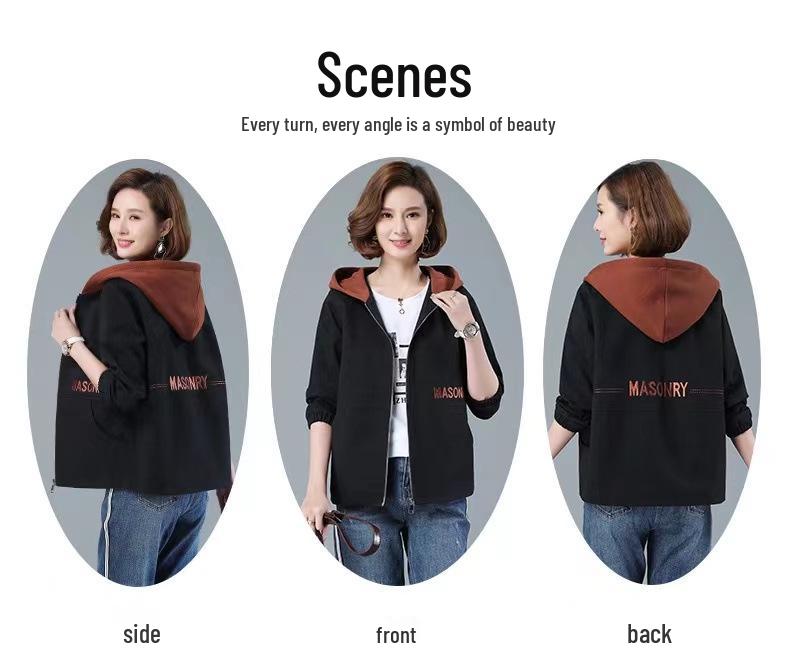 Women's Plus Size Hooded Jacket - New Style, Slimming & Casual for Fall/Winter