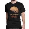 Occupy Mars T Shirt Spacex Starman T-Shirt Men Elon Musk Falcon Heavy 9 Short Sleeve Novelty Men  Tees Harajuku Streetwear