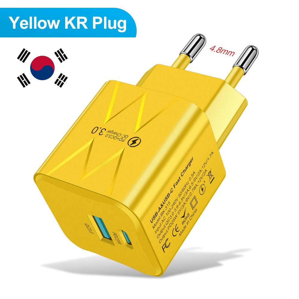 PD 25W USB C быстрое зарядное устройство для iPhone 15 Pro Max Xiaomi 14 Oneplus KR EU US Mini 2 порта дорожный штекер телефон быстрая зарядка адаптер