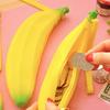 Модный силиконовый кошелек в форме банана для монет на молнии, сумка для хранения кистей для макияжа