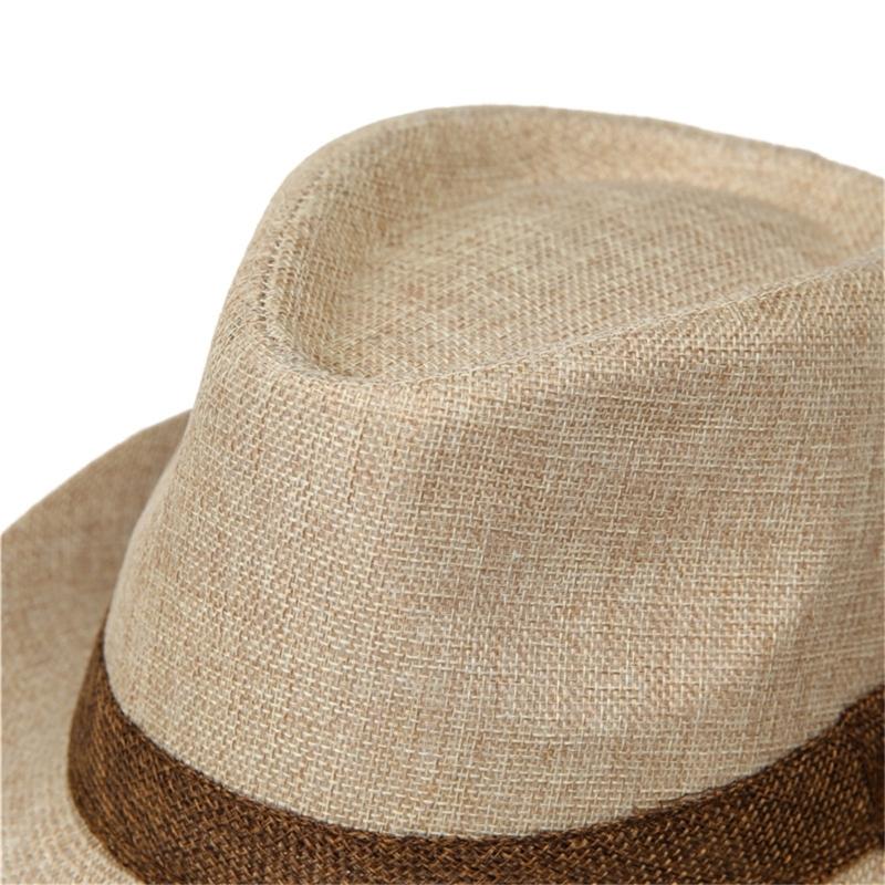 Мужская летняя соломенная шляпа-трилби Защита от солнца Легкая Складная для пляжа Путешествий Активного отдыха