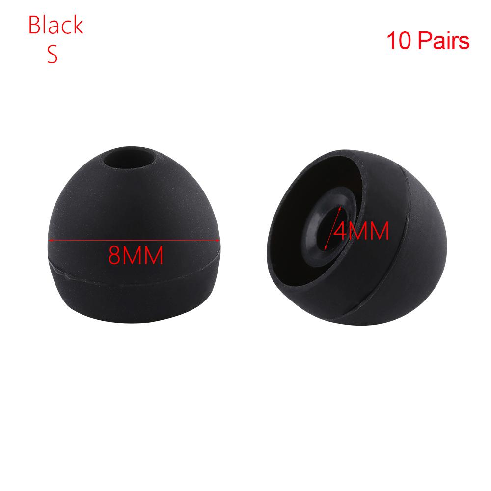 Пары универсальных колпачков 4 мм, резиновые вкладыши, сменные наушники-вкладыши, силиконовые насадки для наушников