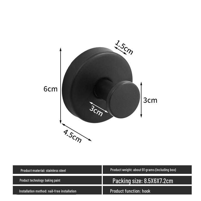 Крючок-присоска из нержавеющей стали с прочным клеем — идеально подходит для одежды, пальто и многого другого