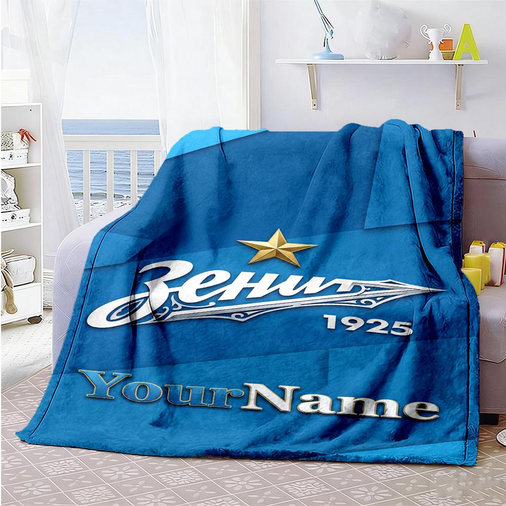 Fc Zenit Saint‑petersburg64 Personalized Name Blanket Gift Personalized Blanket Ultra-Soft for Seaside Livingroom Nap Couch Four Seasons Multipurpose