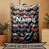 Custom Name Personalized NFL Print Blanket, Home Decor, Bedroom, Sofa, Camping, Couch, Gifts for Birthday Christmas