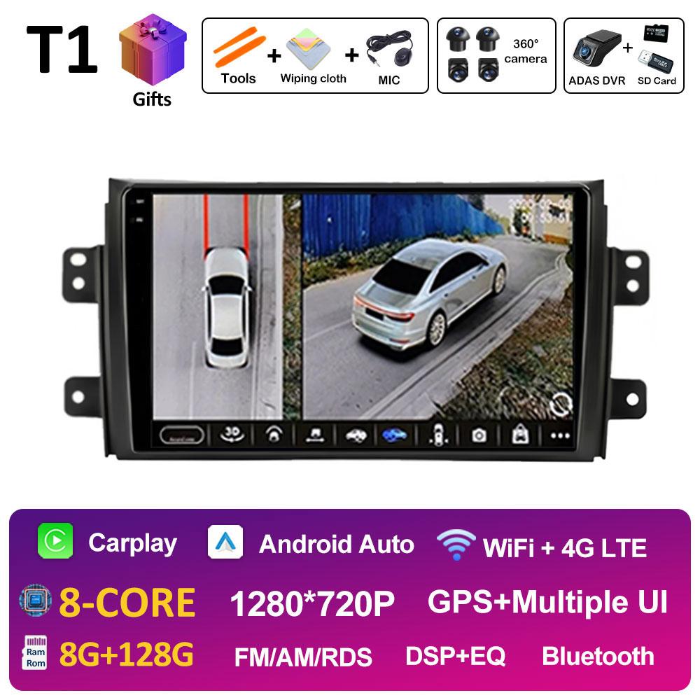 Беспроводная интеллектуальная система Carplay Android для Suzuki SX4 SX 4 2006 2007 2008 2009 - 2013 Bluetooth QLED IPS экран аксессуары