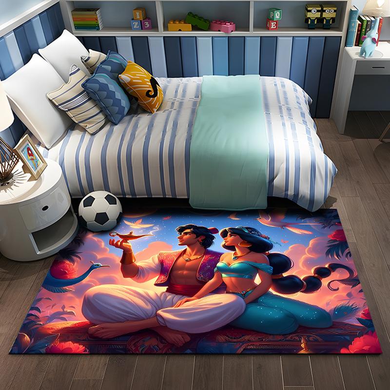 3D Aladdin Jasmine Princess Rugs for Living Room Bedroom Dining Children's Room Balcony Garden Decorative Carpet Fast Shipping