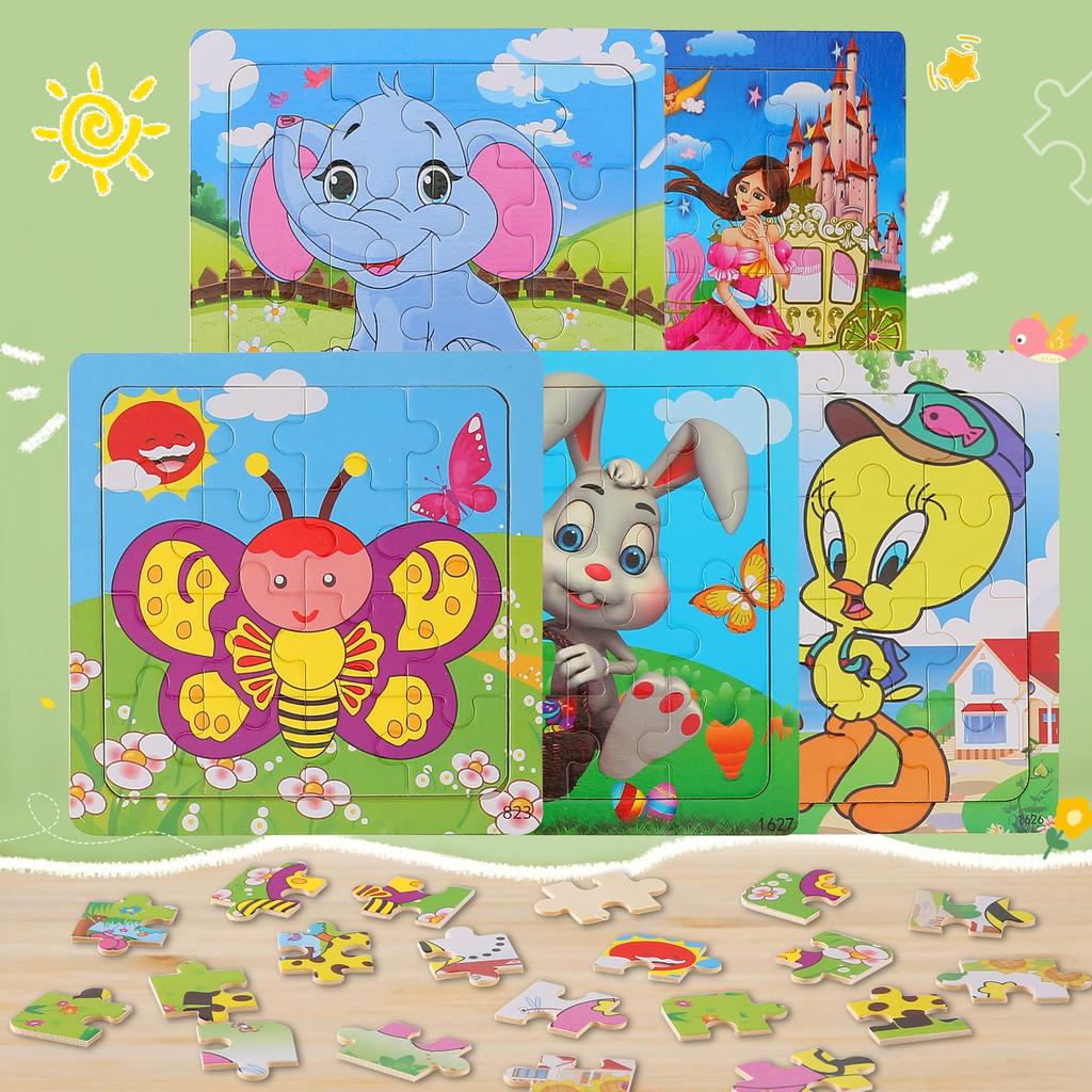 Головоломка Развивающая головоломка Деревянная головоломка Пазл для детей и пожилых людей Монтессори Развивающая игрушка Bacolos Деревянная игрушка Головоломка в форме животных 16