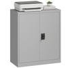 Filing Cabinet Steel Cabinet Multi Purpose Cabinet With Adjustable Shelf And Lock For Study Living Room Gray