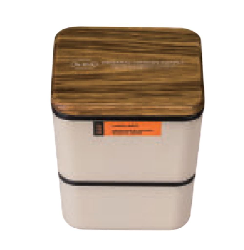 Masakazu Square Nest Lunch Box Ivory W10 D10 H11 G.D.S (Wooden Lid) Size Approx. 52-79824-9