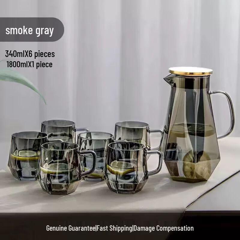 Набор стеклянных графинов для воды с бриллиантовым дизайном