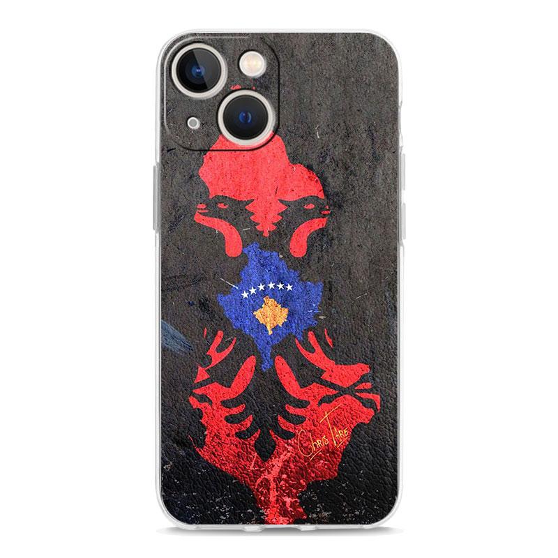 Чехол для телефона iPhone 17 Air Cases iPhone 16 15 12 13 14 Pro Max SE 7 8 Plus iPhone11 Прозрачный Мягкий Чехол Албания Флаг Албанцев