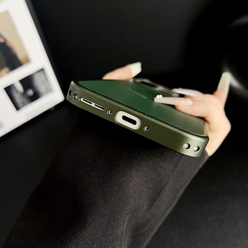 Чехол для OnePlus 15 с тиснением под личи из кожи, с магнитом, для беспроводной зарядки, защита от отпечатков пальцев, удобный захват, мягкая крышка